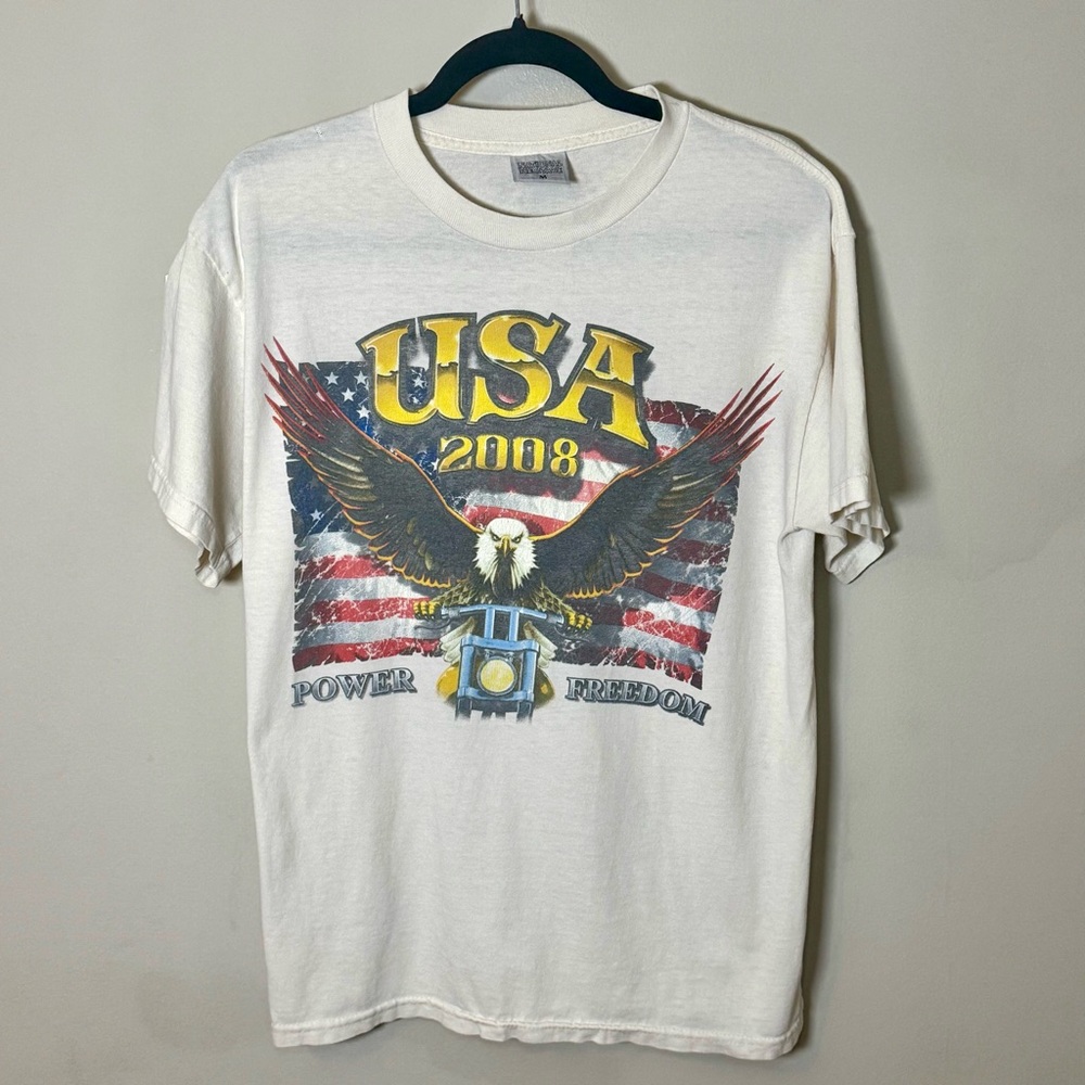 White USA Eagle T-Shirt
